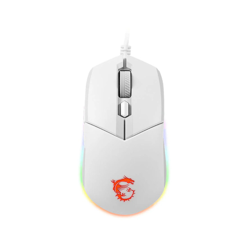MSI Clutch GM11 Wired Gaming Mouse - White  - فأرة